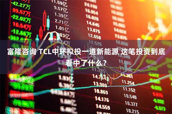 富隆咨询 TCL中环拟投一道新能源 这笔投资到底看中了什么？