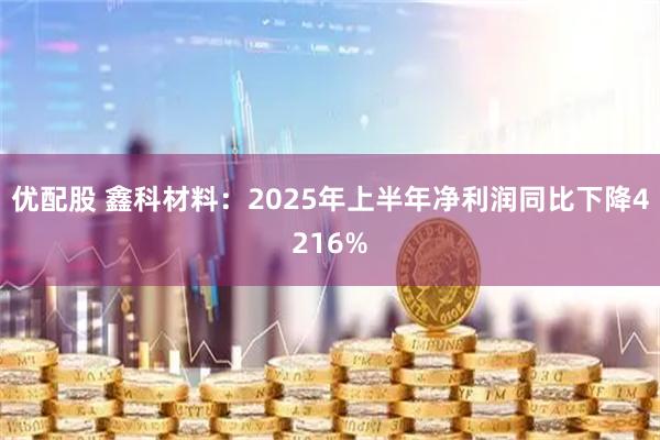 优配股 鑫科材料：2025年上半年净利润同比下降4216%